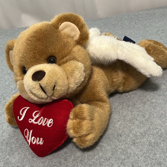 The Petting Zoo 1994 Angel Bear Plush Stuffed Animal 13” Wings I Love You - Picture 8 of 8